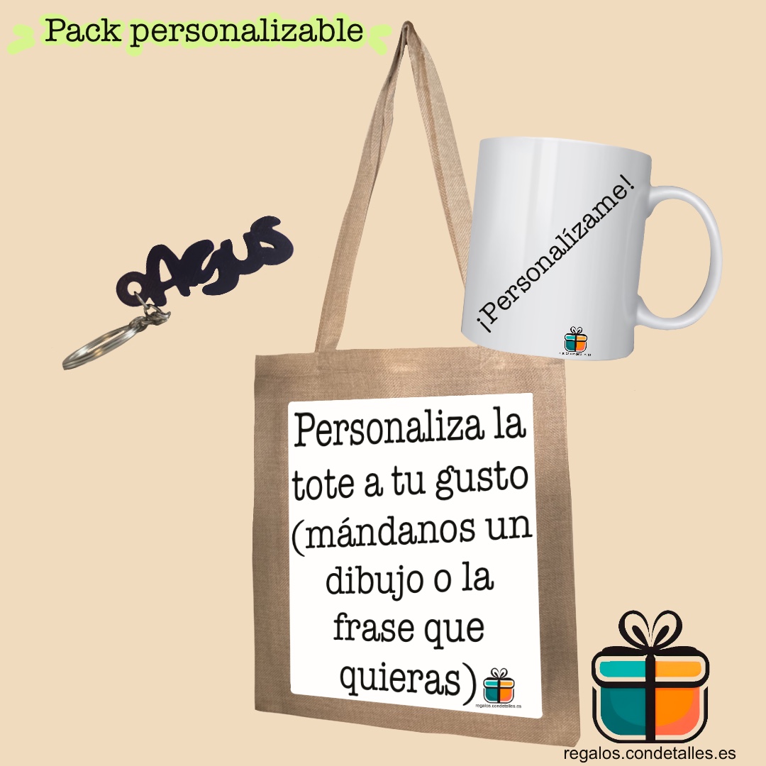 pack tote taza llavero